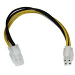 StarTech.com 8in ATX12V 4 Pin P4 CPU Power Extension Cable - M/F - Power extension cable - 4 pin ATX12V (M) to 4 pin ATX12V (F) 7.9 in (ATXP4EXT) , Black