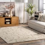 nuLOOM Maisha Contemporary Shag Area Rug, 7x9, Cream