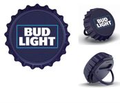 Bud Light Bluetooth Bottle Cap Speaker with Color Changing Lights - Wall Mounting Speaker - Kick Stand Speaker - FM Radio -