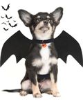 Dog Costume, OLANRUN Dog Halloween Costumes Small Breed, Pet Costumes for Dogs with Pumpkin Bell, Dog Bat Wings Halloween Cosplay Party Dress Up (Small)