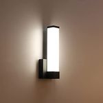 7Degobii Black Wall Sconce for House LED Wall Lights for Bedroom Bedside Wall Lamp Modern Indoor LED Hallway Wall Lighting 12" Inch Height 12W 4000K