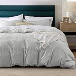 Bedsure Grey Duvet Cover Queen Size