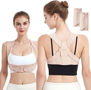 SHAPERKY Back Brace Posture Corrector: Adjustable Shoulder Support Straightener for Men and Women (Small/Medium)