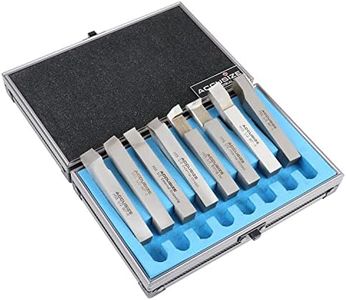 Accusize Industrial Tools 1/2'' 8 Pcs Hss Tool Bit Set, Pre-Ground for Turning and Facing Work, 2662-2004