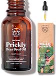 Bionoble Organic Prickly Pear Seed Oil 15ml - 100% Pure, Natural and Cold Pressed - Face, Body, Hair, Beard, Nails - Vegan and Cruelty Free - Glass Bottle + Pipette