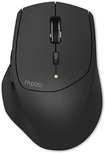 RAPOO MT550 Multi Device Wireless Mouse, Bluetooth 5.0/3.0 and 2.4GHz Tri-Mode Connection, Support 4 Devices,6 Programmable Buttons, 4 DPI Optical Mice for Laptop, MacBook, PC, Windows, Tablet