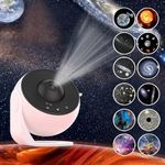 Febotak Galaxy Projector 13-in-1 Star Projector, Planetarium Projector with 13 Planetary Discs Nebula/Moon/Solar System, Starry Night Sky Projector Skylight Star Projector with Timer for Kids Adults