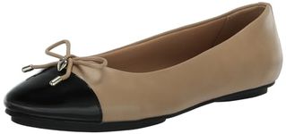 Anne Klein Women's Luci Ballet Flat, Nude Black, 8.5