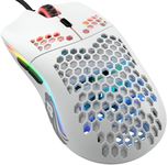 Glorious Gaming Mouse - Model O Minus 58 g Superlight Honeycomb Mouse, RGB Mouse - Matte White Mouse, USB Gaming Mouse