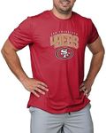 FOCO NFL Men's Officially Licensed Arch Logo Short Sleeve Performance Team T-Shirt, San Francisco 49ers - Red, Large