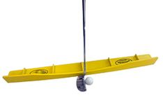 The Putting Arc - MS3 Model - Golf Training Aid Used to Perfect your Putting and Reduce your Score! - Practice and Master your Putting Fundamentals! - Golden Yellow