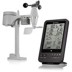 BRESSER Weather Station 5-in-1 with Outdoor Sensor and German DCF Radio Control Clock and Manual Mode For UK, Black