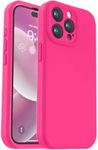 Vooii Compatible with iPhone 15 Pro Case, Upgrade Defender Liquid Silicone, [Enhanced Camera Protection] [Soft Anti-Scratch Microfiber Lining] Shockproof Phone Case iPhone 15 Pro 6.1 inch - Hot Pink