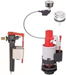 Wirquin MW2 Kit Cable Operated Water Saving Mechanism Dual Flush Valve +Jollyfill Inlet Float Valve 3/8 Brass