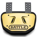 Battle Youth Chrome Football Back Bone Back Plate, Gold/Black Chrome