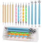 LOKUNN 14 PCS Dotting Tools Ball Styluses with Box, Dotting Tools Set Rock Painting, Pottery Clay Modeling Embossing Nail Art