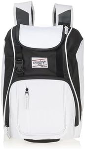 Rawlings | Franchise Backpack Equipment Bag | Baseball/Softball | White/Black