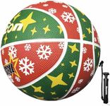 Senston 27.5'' Outdoor Basketball Premium Elasticity/Grip Rubber Basketballs with Pump, Durable Size 5 Basketball for Men/Women