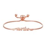 Philip Jones Rose Gold Plated Auntie Bracelet Created with Zircondia® Crystals