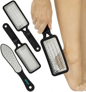 Vive Foot File (3 Pack) - Callus Remover Pedicure Tool Kit for Men, Women Care - Dead Skin Heel Scrub Shaver and Rough Patch Eliminator Remover for Dry and Wet Toe and Feet Peel - Rasp Scrubber Blade