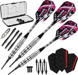 Viper Grim Reaper 80% Tungsten Soft Tip Darts with Storage/Travel Case, Coarse Knurling, 16 Grams