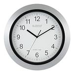 La Crosse Technology WT-3129S Atomic Analog Wall Clock, 12", Silver