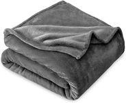 VAS COLLECTION? Premium Plush Single Blanket | 300 GSMÿLightweightÿCozy Soft for Bed, Sofa, Couch, Travel & Camping| 150x220 cm or 60X86 inches | Grey| Polyester