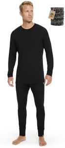 MERINNOVATION Merino Wool Base Layer Set for Men 100% Merino Wool Thermal Underwear Long Sleeve and Bottom