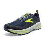 Brooks Men's Cascadia 16 Running Shoe, Titan Peacoat Nightlife, 8 UK