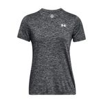 Under Armour Womens Tech Twist Crew T-Shirt Tee Top Sports Black Twist M