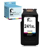 Penguin 241 XL Color Ink Cartridges for Canon PIXMA MG3620 MG3600 MG3520 MG2120 TS5120 MX532 MX512 MX472 MX452 Printers Remanufactured High Yield CL-241XL cl241 colorié 1-Pack