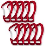 CRAZY SHARK 6PCS Fishing Aluminum Alloy Carabiner Keychain Outdoor Camping Climbing Snap Clip Lock Buckle Hook Fishing Tool Red 10pcs