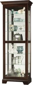 Howard Miller Tyler Curio Cabinet II - Hardwood Cabinet Wood Finish Home Decor Glass Display Cabinet Sliding & Lockable Glass Door - Storage Cabinet for Living Room, Bedroom or Dining Room