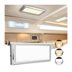 RV Lights Interior,3 Color RV LED Super Bright Fixture,12V RV Ceiling Dome Light with ON/Off Dimmable Switch Energy Saving Gift Package for RV/Camper/Car/Trailer/Boat (Warm+Natural +Cold Light)