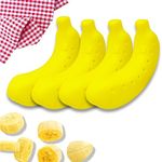 PARTEET Kitchenware Plastic Banana Storage Plastic Case Cover and Plastic Container (Pack of 4- Multicolor)