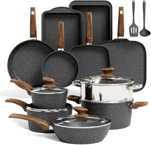 Kitchen Academy 17-Piece Cookware Set – Non-Stick Pots and Pans