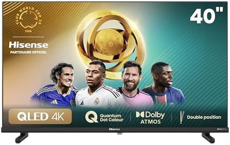 Hisense Téléviseur connecté QLED Full HD 40 Pouces 40A5NQ - Couleur Quantum Dot, ALLM, Dolby Atmos, HDMI, Partage sur TV et Youtube, Canal+, Netflix et Disney+ (modèle 2024)