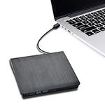 External DVD/CD Drive, USB 3.0 Combo Drive Portable CD/DVD +/-RW Drive Slim DVD/CD ROM Rewriter Burner High Speed Data Transfer Compatible with Laptop Desktop PC Windows and Linux OS Mac MacBook Pro