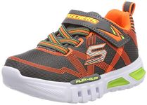 Skechers Boys' Felx-Glow Trainers, Grey (Charcoal Orange Ccor), 4 (21 EU)