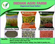 Iagrifarm Soil Enrichment Seed – Each in 1 Kg – Pack of 1 / Soil Organic Matter Improve Seeds/Dhaincha Seed/Sorghum Sudan Seed/Sanappu Seed/Soil Fertility/Weed Controller Seed for Farming