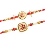 TIED RIBBONS Bhai Dooj Rakhi for Brother Set of 2 | Rakhi Card | Tikka Bhai Dooj | Punjabi Rakhi Bracelet for Brother | Raksha Bandhan Rakhi Thread | Bhai Rakhi | Rakhi for Bhaiya