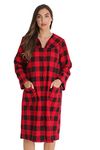 Dreamcrest Short Sleeve Flannel Duster Housecoat Women Sleepwear 9280-10195-2X