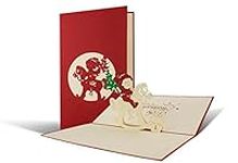 Christmas Cards, Rocking Horse Pop Up Cards for Son and Daughter, W09