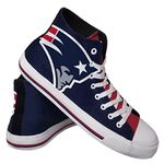 FOCO NFL Mens High Top Big Logo Canvas Shoe - Mens, Carolina Panthers, Medium