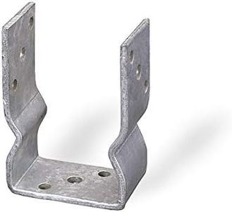 Connex Pfostenträger - 71 x 150 x 60 mm - 4 mm Materialstärke - chromfarbig - feuerverzinkt - zum Aufschrauben - Bohrung 11 mm / Aufschraubhülse / U-Pfostenträger / Pfostenanker / HV4280