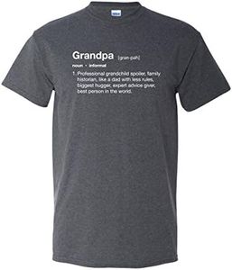 Thread Science Grandpa Definition Grandfather PaPa Gramps Grandparent Grand Father Daddy Dad Tee Adult Mens Graphic Apparel T-Shirt (Small Heather Black)