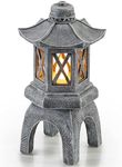 VP Home Pagoda Garden Statue, Solar Powered Statue Japanese Garden Decor, Outdoor Zen Garden Lantern, Flickering LED Garden Light (Zen Garden Pagoda)
