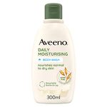 Aveeno Daily Moisturising Body Wash, With Soothing Oat, Suitable For Sensitive Skin, Gently Cleanses and Nourishes, Soap-Free, Lightly Scented, 300ml