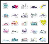 Waterproof Vinyl Affirmation Stickers - Positive Quotes, Inspirational Notes & Motivational Messages - Durable, Weatherproof, Versatile - Perfect for Laptops, Water Bottles, Journals (2.5" x 25 pack)