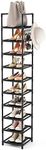 LANTEFUL Tall Narrow Shoe Rack for 